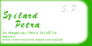 szilard petra business card